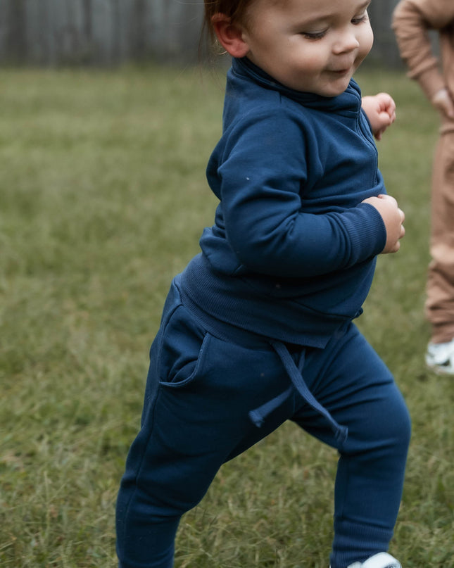 Kids Solid Jogger Set - Lagoon