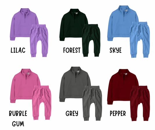 Kids Solid Jogger Set