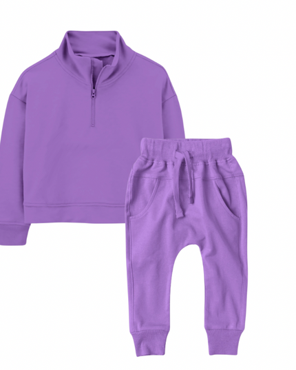 Kids Solid Jogger Set
