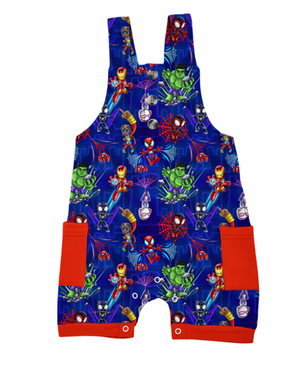 Web Friends Short Overalls