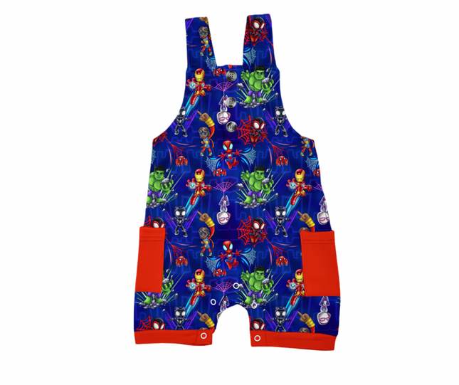 Web Friends Short Overalls