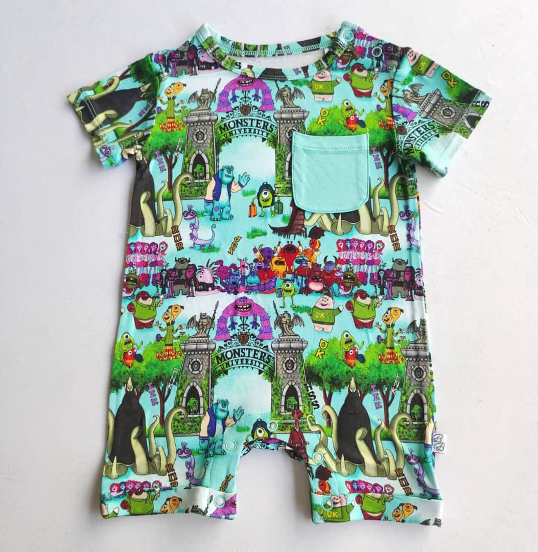 Learning Monsters Short Romper
